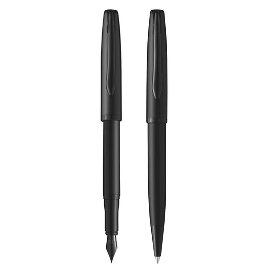 Pelikan Jazz Noble Elegance Fountain & Ball Pen Gift Set - Carbon PVD