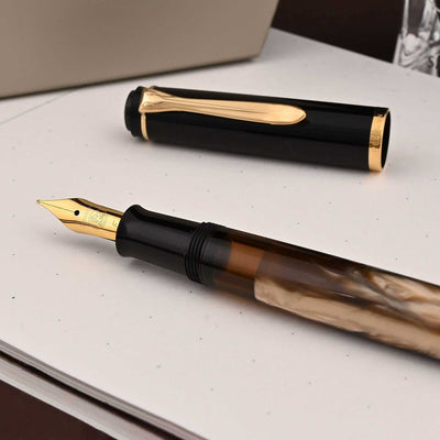 Pelikan M200 Fountain Pen Brown Marbled GT 8