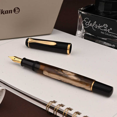 Pelikan M200 Fountain Pen Brown Marbled GT 7