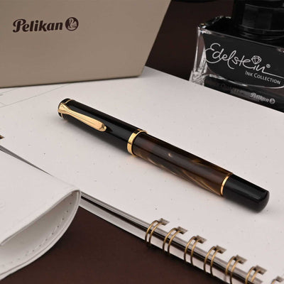 Pelikan M200 Fountain Pen Brown Marbled GT 10