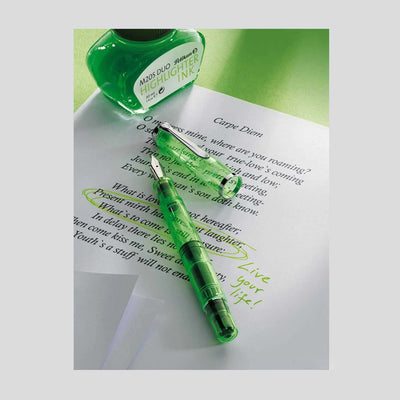 Pelikan M205 Fountain Pen Duo Highlighter Green (Special Edition) Steel Nib 3