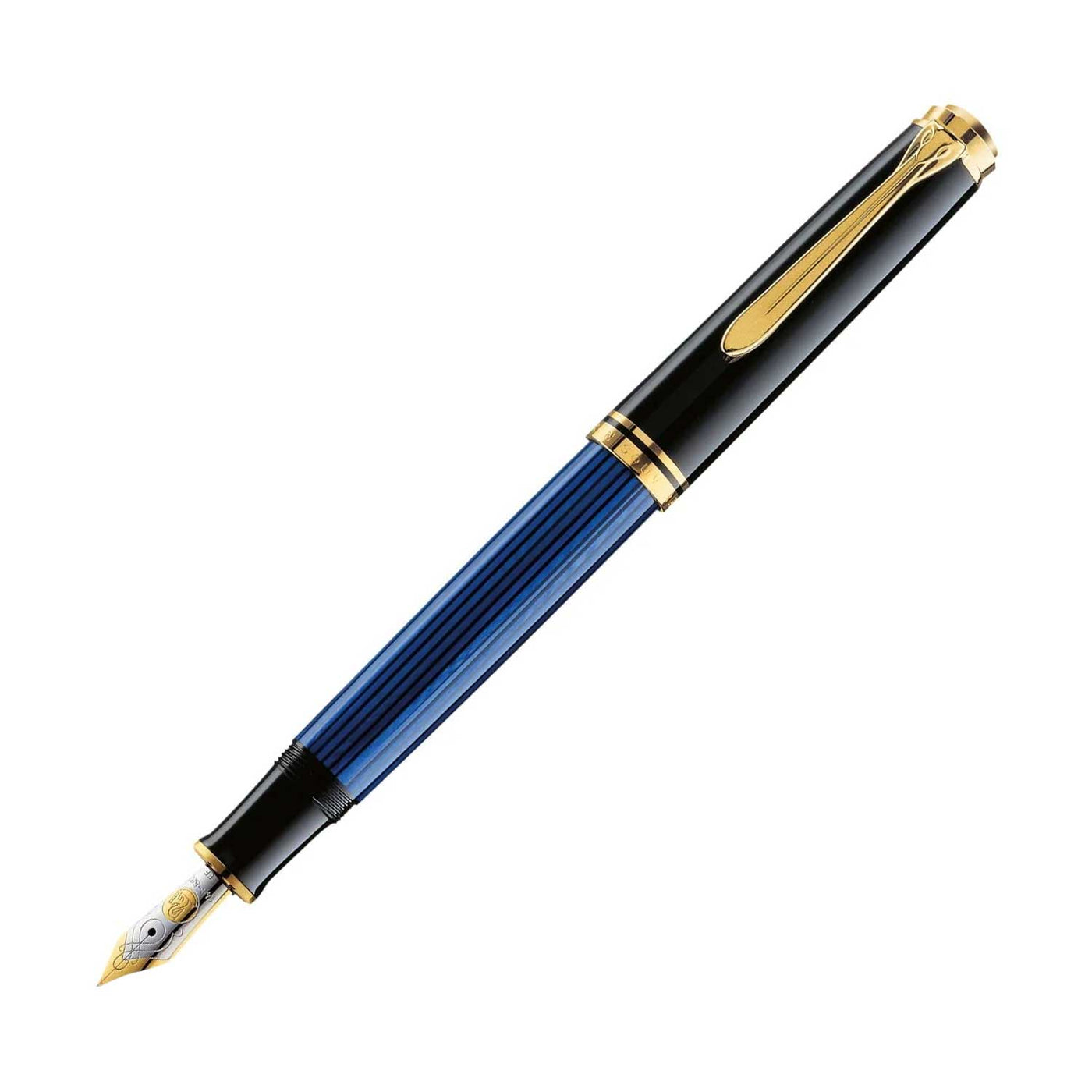 Pelikan M400 Fountain Pen Black Blue GT 1