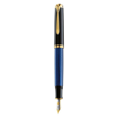 Pelikan M400 Fountain Pen Black Blue GT 3