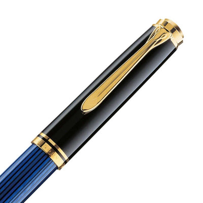 Pelikan M400 Fountain Pen Black Blue GT 5