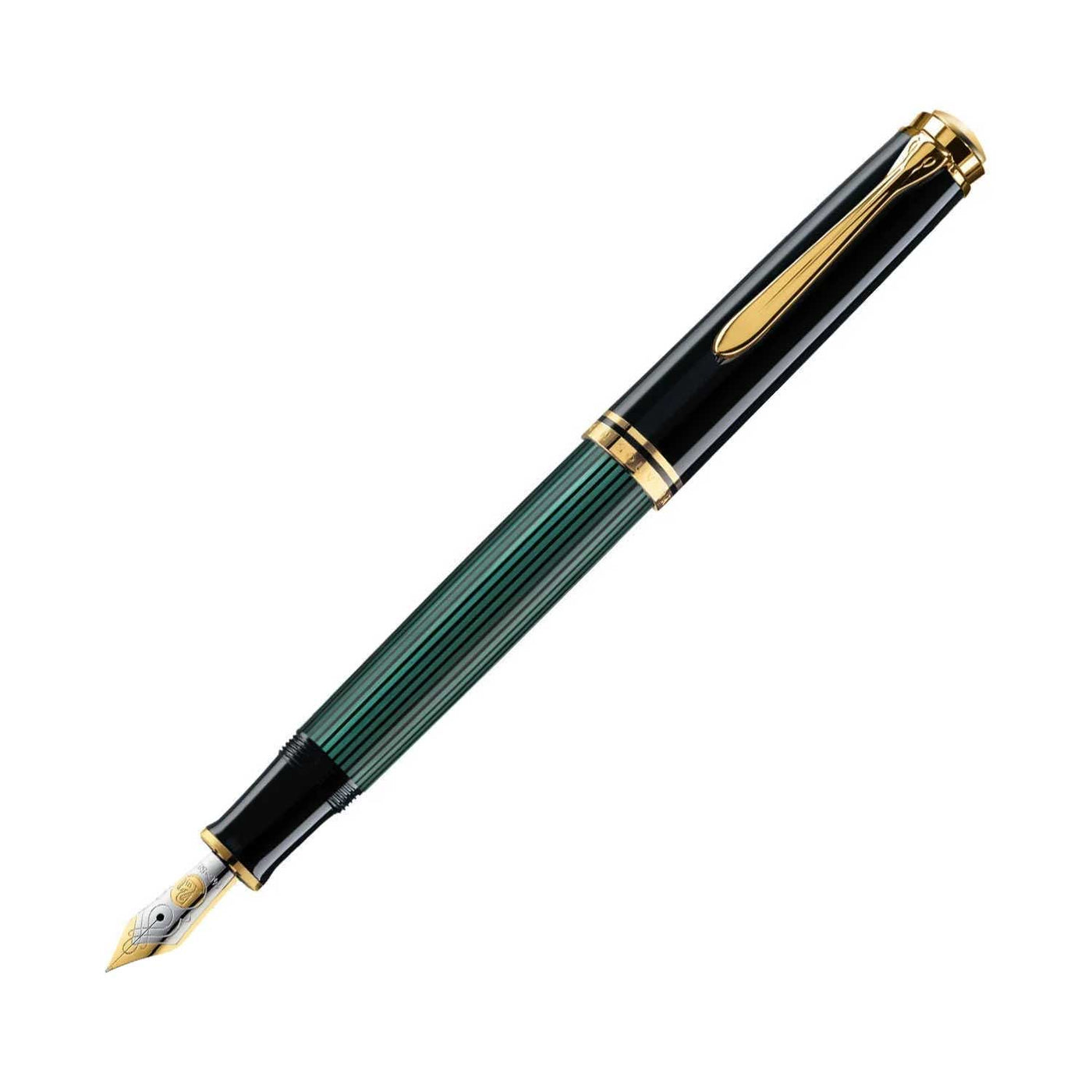 Pelikan M400 Fountain Pen Black Green GT 1