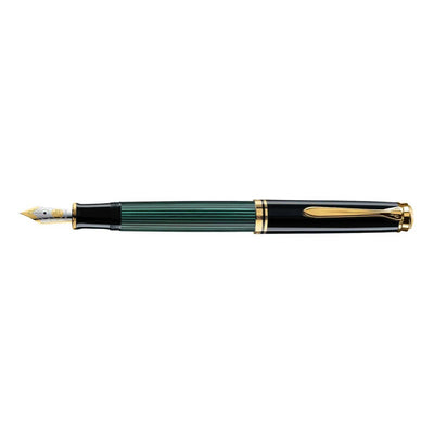 Pelikan M400 Fountain Pen Black Green GT 4