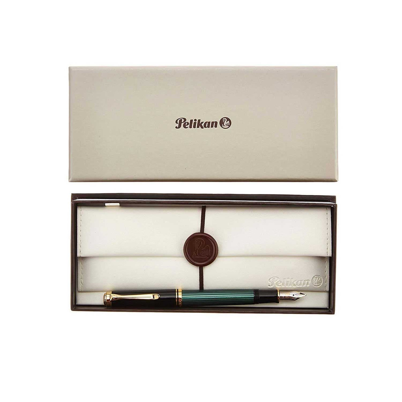 Pelikan M400 Fountain Pen Black Green GT 5