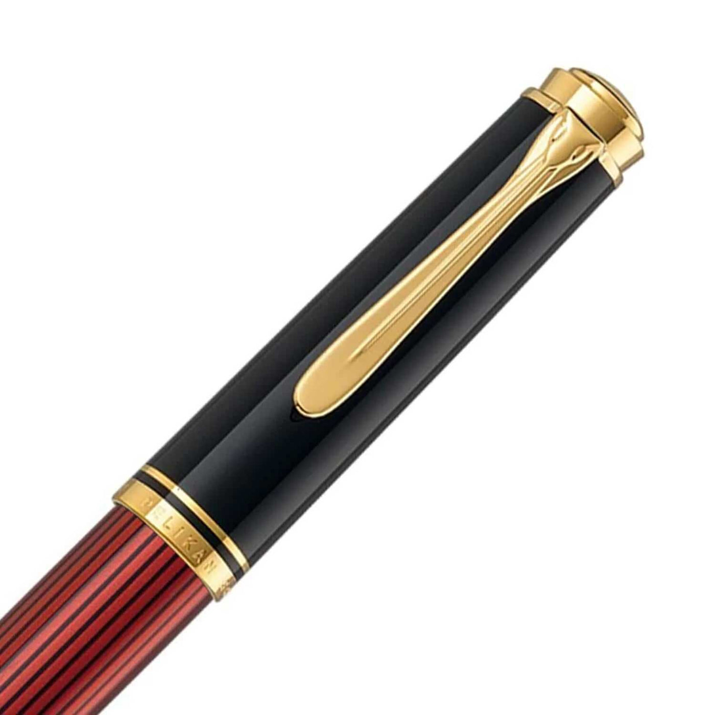 Pelikan M400 Fountain Pen Black Red GT 4