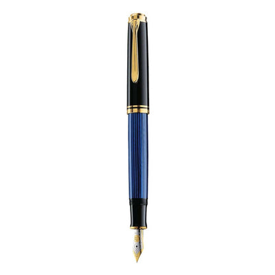 Pelikan M600 Fountain Pen Black Blue GT 3