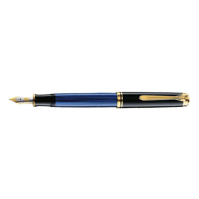 Pelikan M600 Fountain Pen Black Blue GT 4