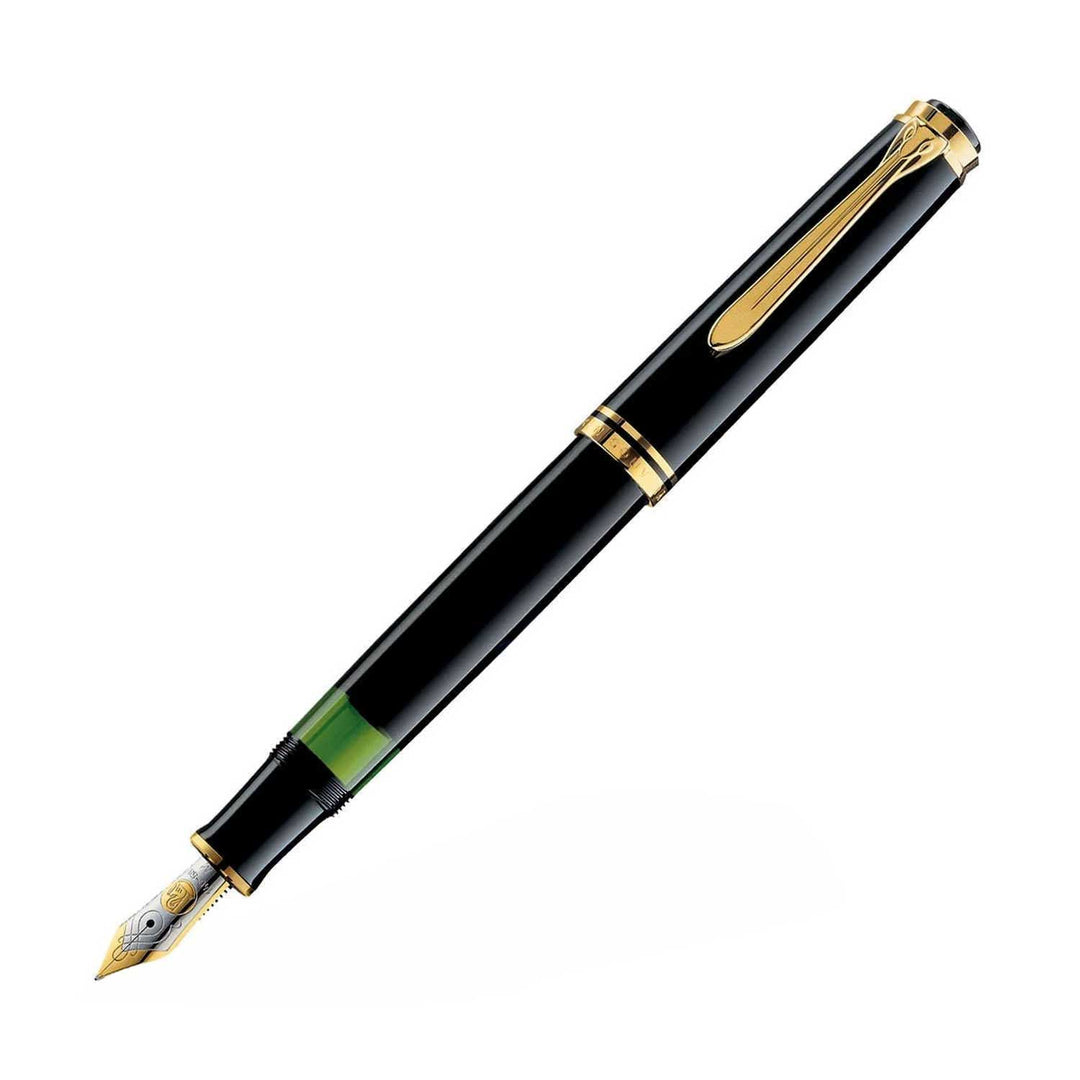 Pelikan 黒万年筆 ブラック×ゴールド Pelikan M600 Black Fountain Pen | Shop Online at Makoba | Pelikan
