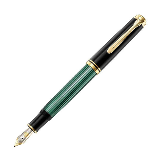 Pelikan M600 Fountain Pen - Black Green GT