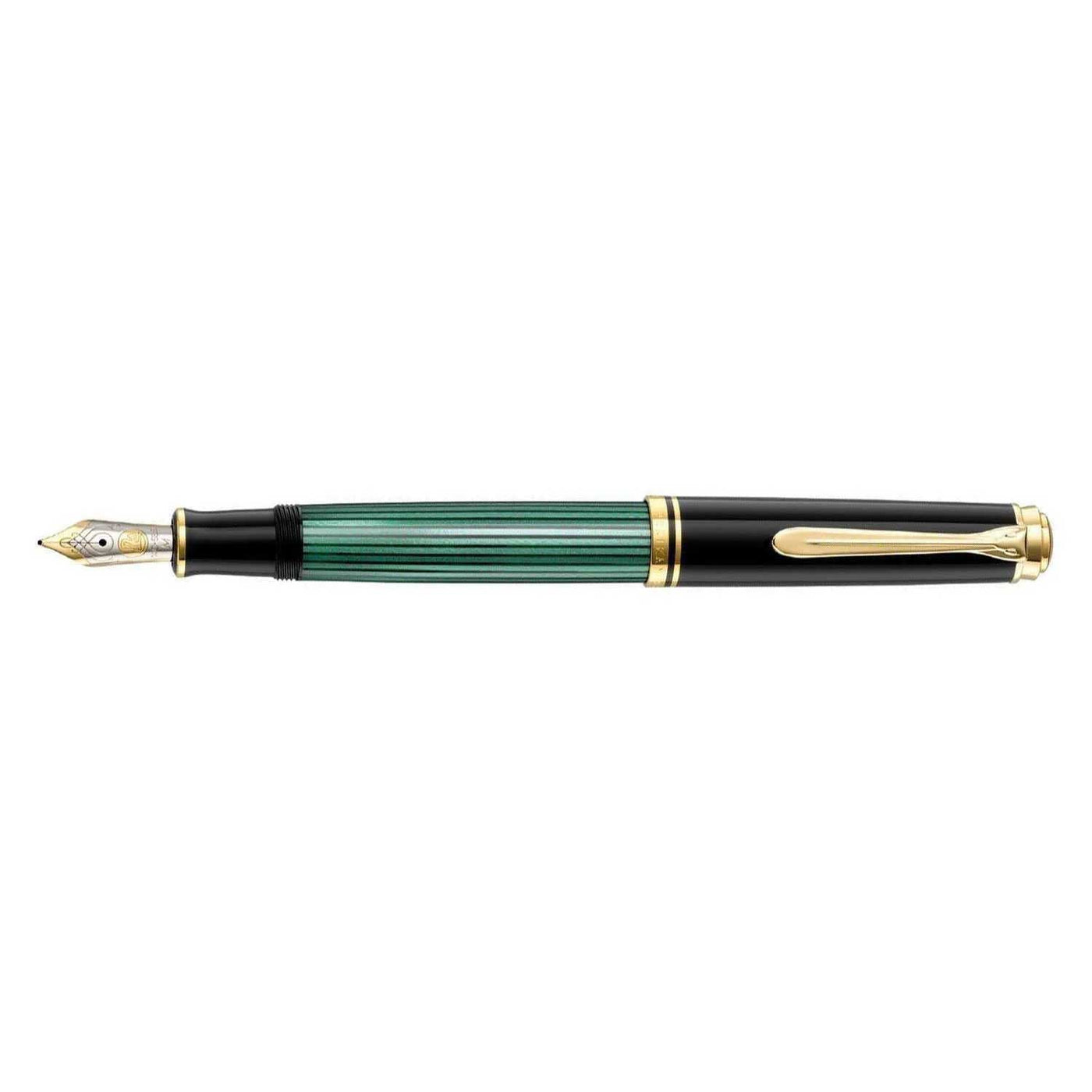 Pelikan M600 Fountain Pen Black Green GT 4