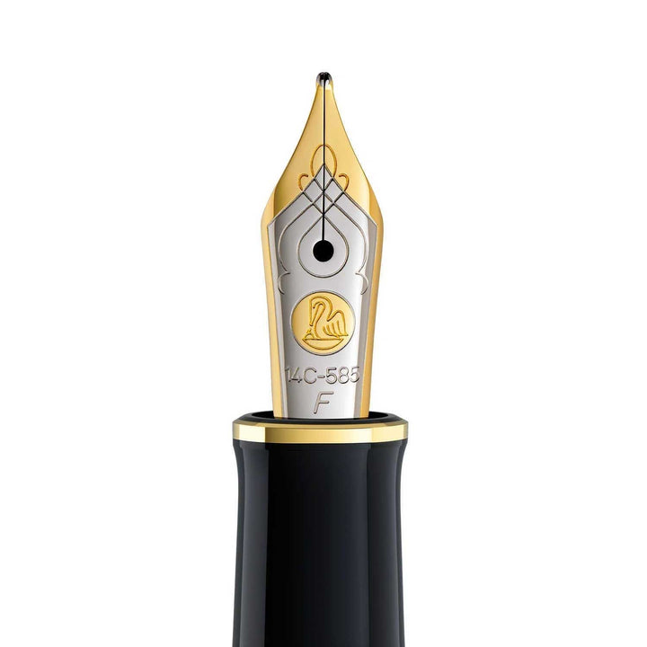 Pelikan M600 Black Green Fountain Pen | Shop Online at