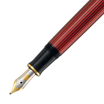 Pelikan M600 Fountain Pen Black Red GT 2