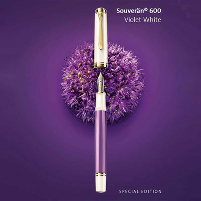 Pelikan M600 Fountain Pen Violet White GT (Special Edition) 5