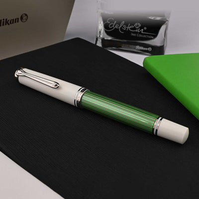 Pelikan M605 Fountain Pen - Green White CT (Special Edition) 7