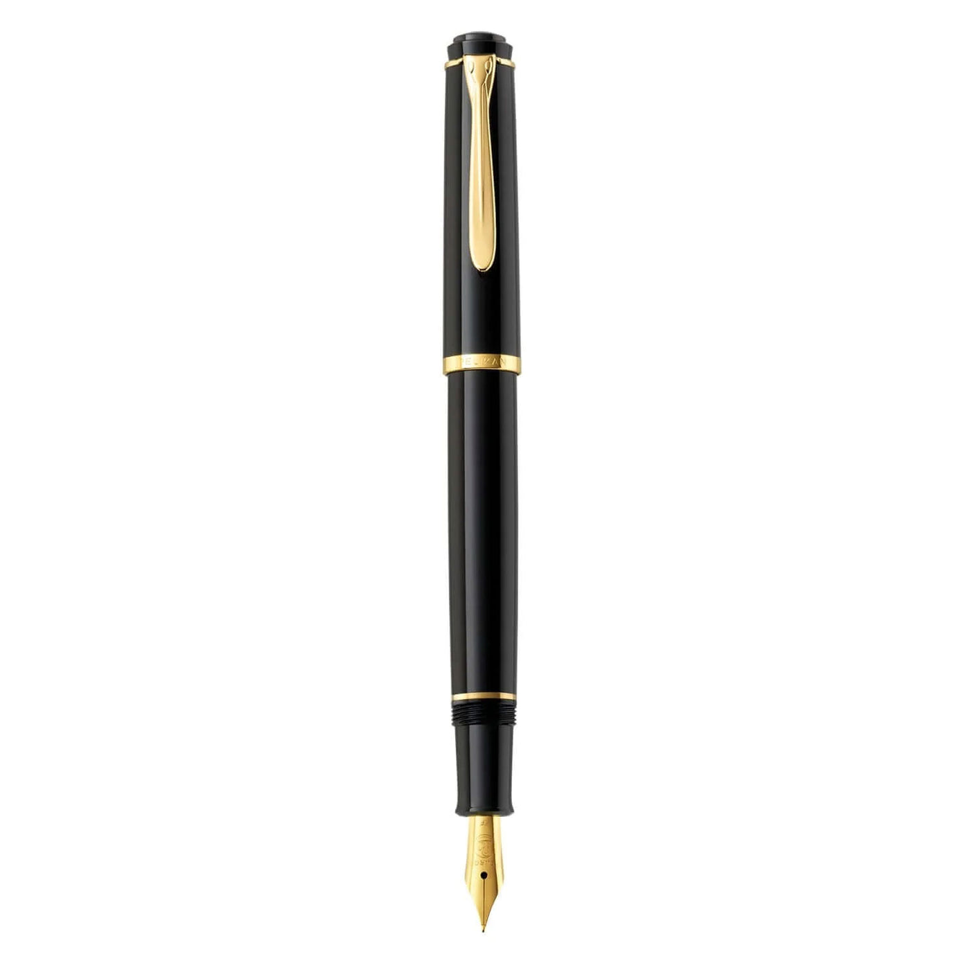 Pelikan P200 Fountain Pen Black / Gold Trim Steel Nib 3