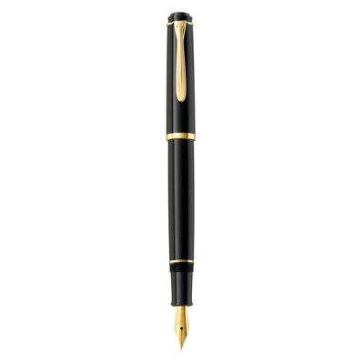Pelikan P200 Fountain Pen Black / Gold Trim Steel Nib 3