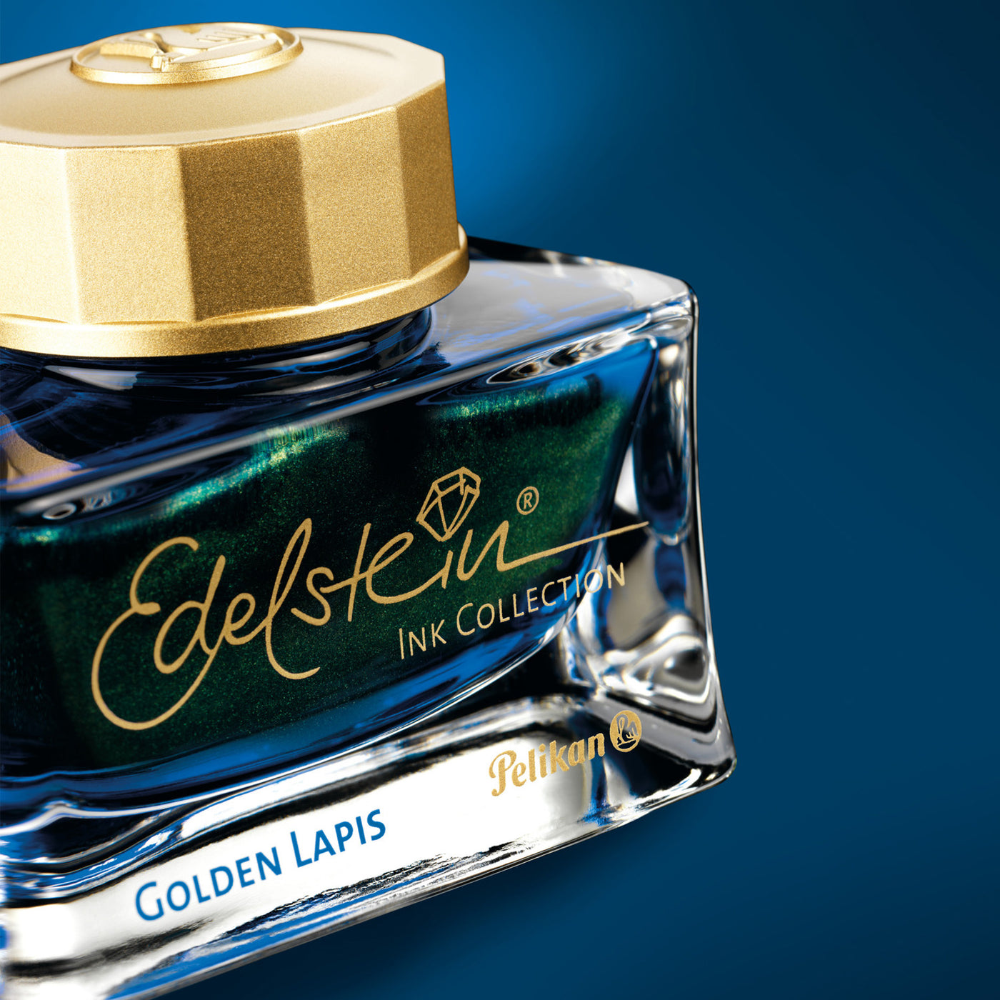 Pelikan Edelstein Golden Lapis Ink Bottle, Blue - 50ml 3