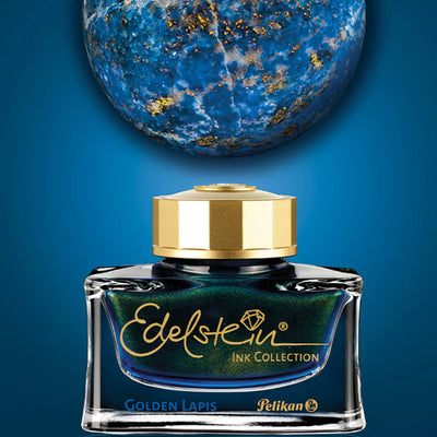 Pelikan Edelstein Golden Lapis Ink Bottle, Blue - 50ml 4