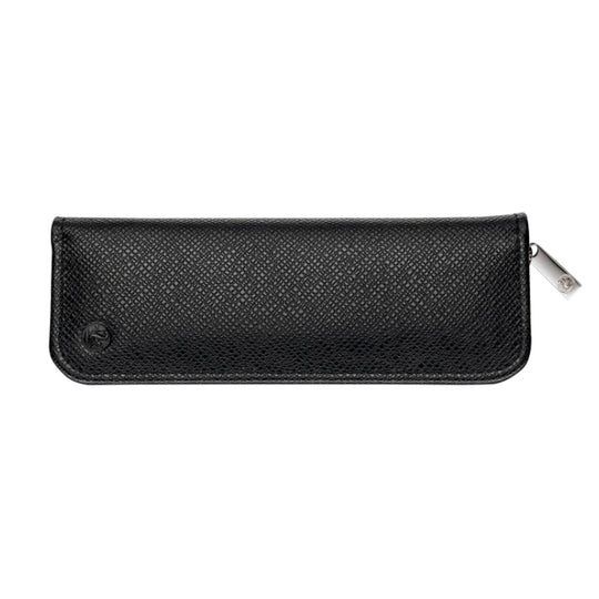 Pelikan Grained Leather 2 Pen Holder with Zip - Black