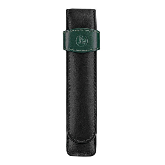Pelikan Leather 1 Pen Holder - Black Green