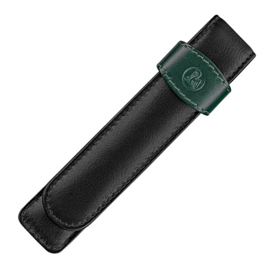 Pelikan Leather 1 Pen Holder - Black Green