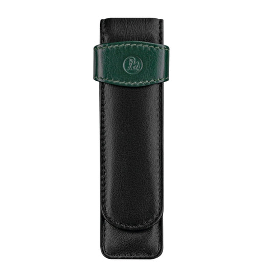 Pelikan Leather 2 Pen Holder - Black Green