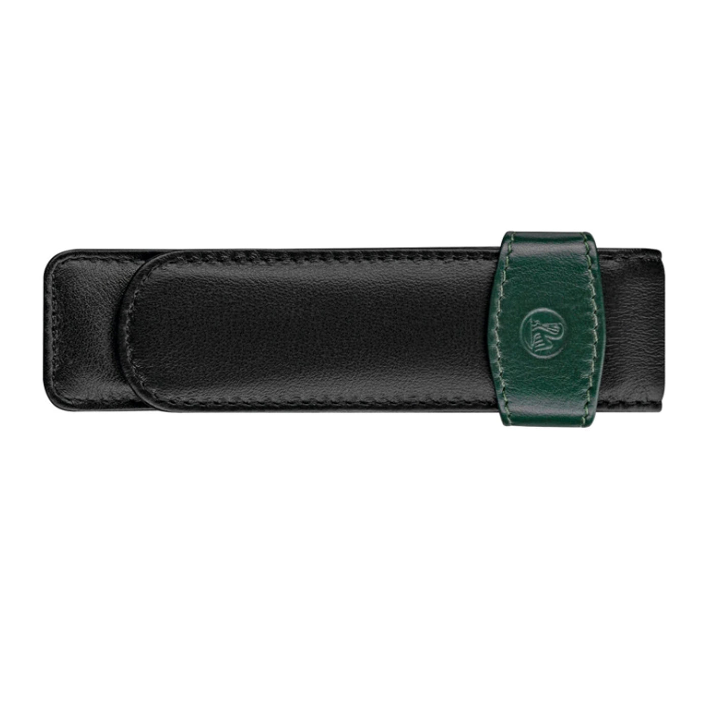 Pelikan Leather 2 Pen Holder - Black Green