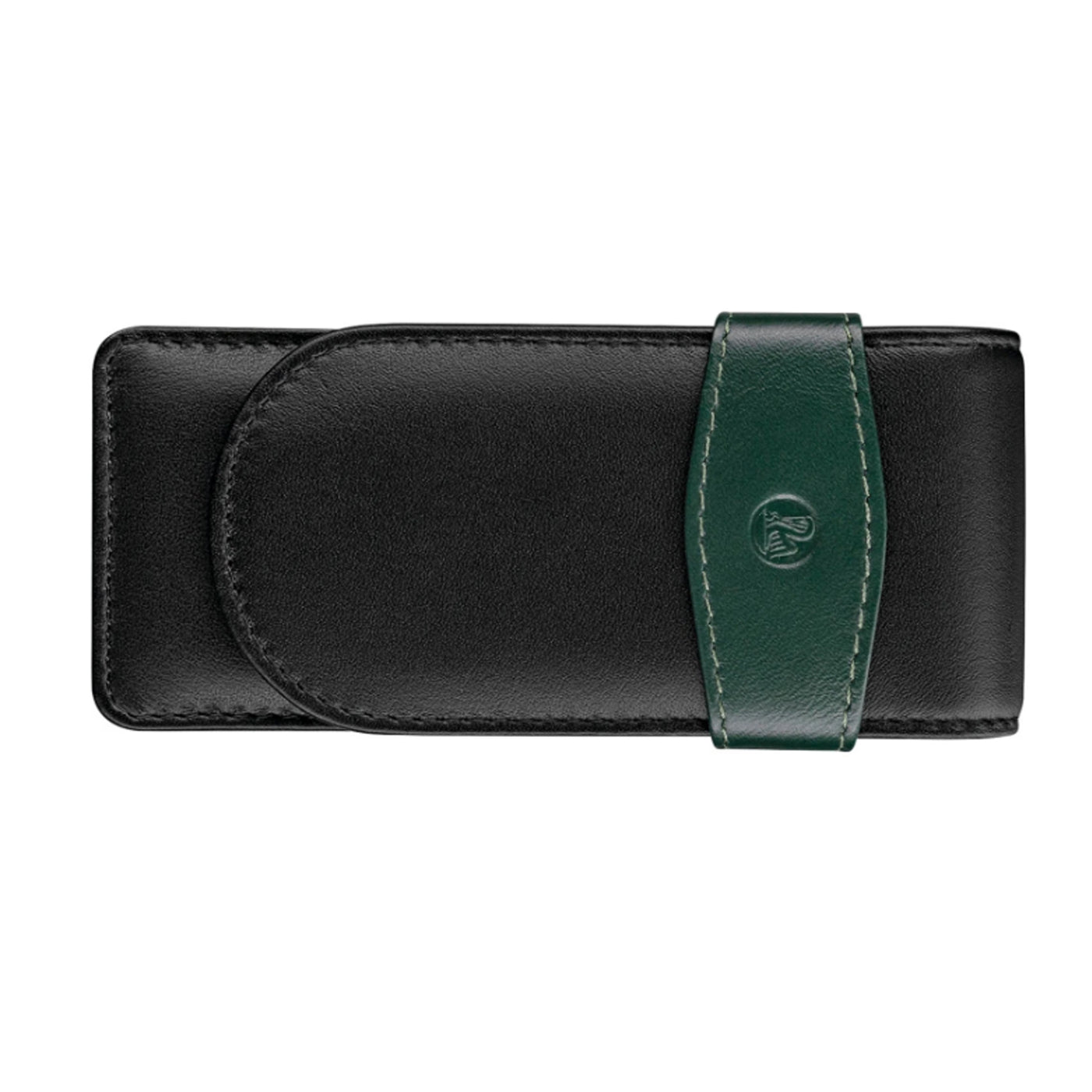 Pelikan Leather 3 Pen Holder - Black Green
