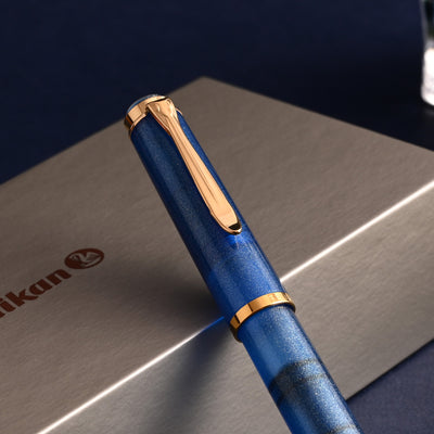 Pelikan M200 Fountain Pen - Golden Lapis GT (Special Edition) 11