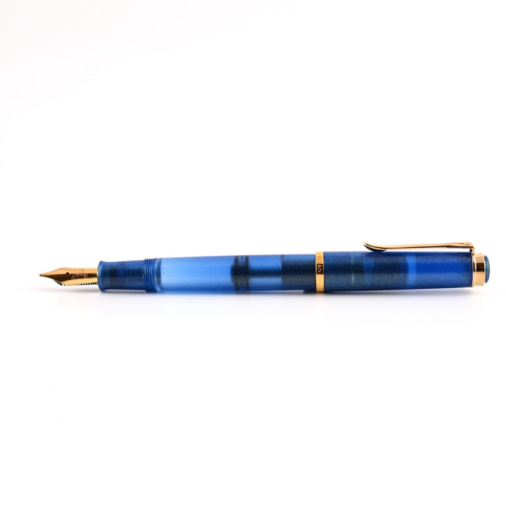 Buy Pelikan M200 Golden Lapis Fountain Pen|Pelikan Pen Online at