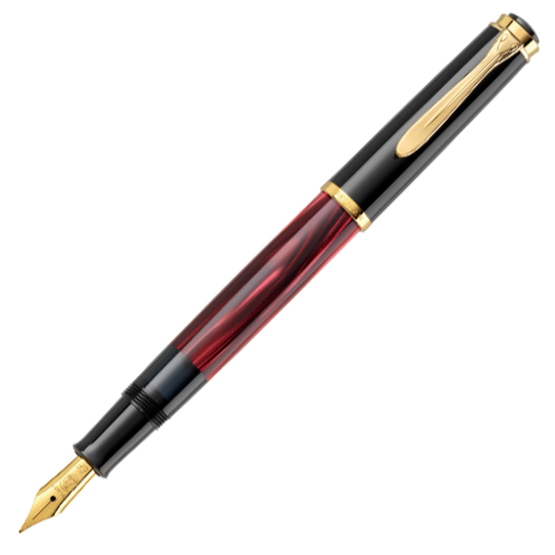 Buy Pelikan Red Marbled Fountain Pen | Pelikan M200 Fountain Pens