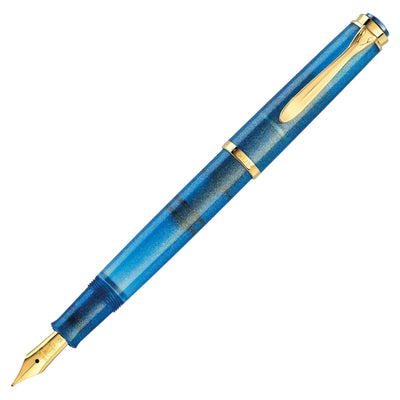 Pelikan M200 Fountain Pen with Ink - Golden Lapis GT (Special Edition) 4