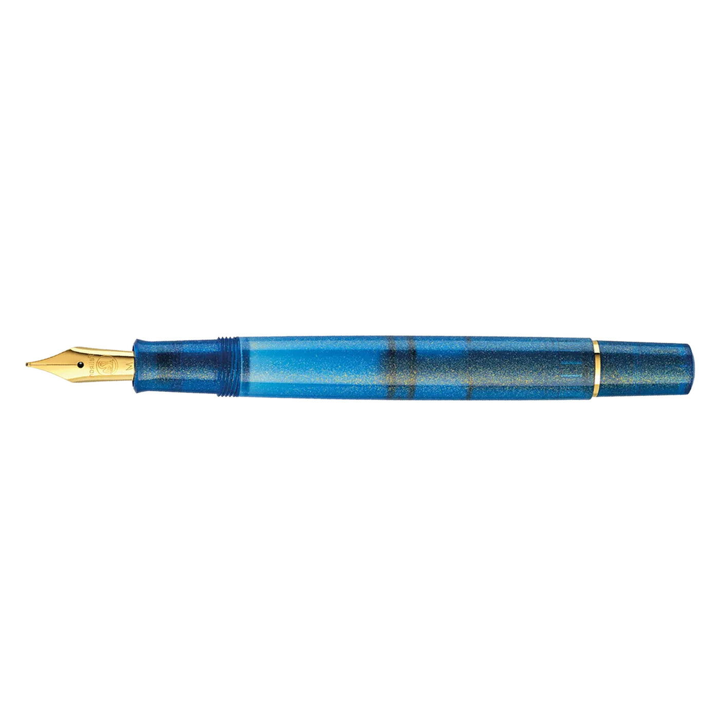 Pelikan M200 Fountain Pen with Ink - Golden Lapis GT (Special Edition) 6