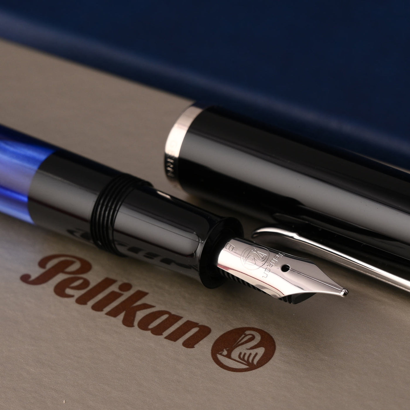 Pelikan M205 Fountain Pen - Blue Marbled CT 8