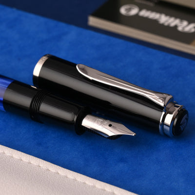 Pelikan M205 Fountain Pen - Blue Marbled CT 9