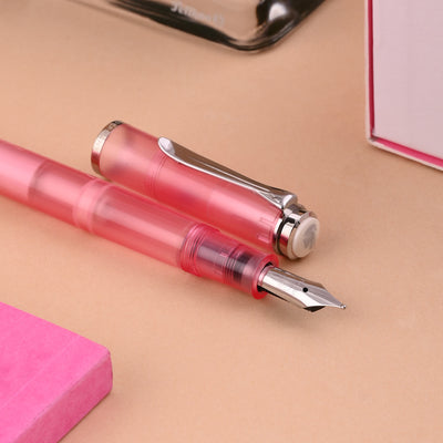Pelikan M205 Fountain Pen with Ink - Rose Quartz CT (Special Edition) 7