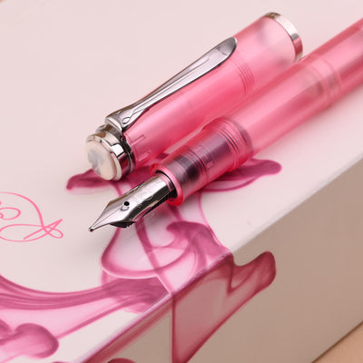 Pelikan M205 Fountain Pen with Ink - Rose Quartz CT (Special Edition) 8