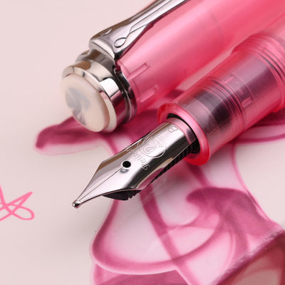 Pelikan M205 Fountain Pen with Ink - Rose Quartz CT (Special Edition) 9