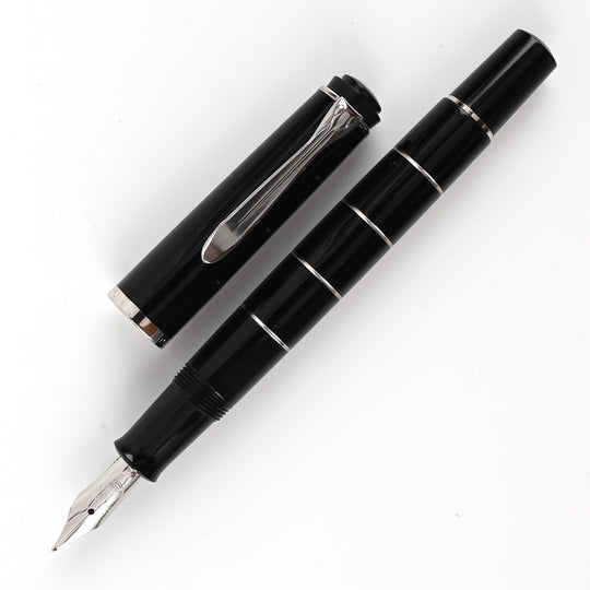 Pelikan M215 Fountain Pen - Black Rings CT