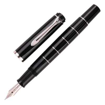 Pelikan M215 Fountain Pen - Black Rings CT 1