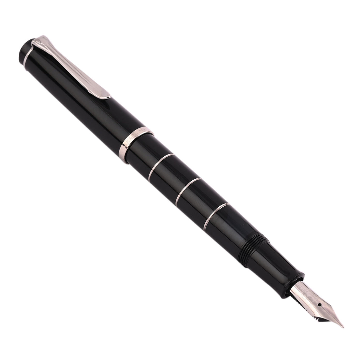 Pelikan M215 Fountain Pen - Black Rings CT 5