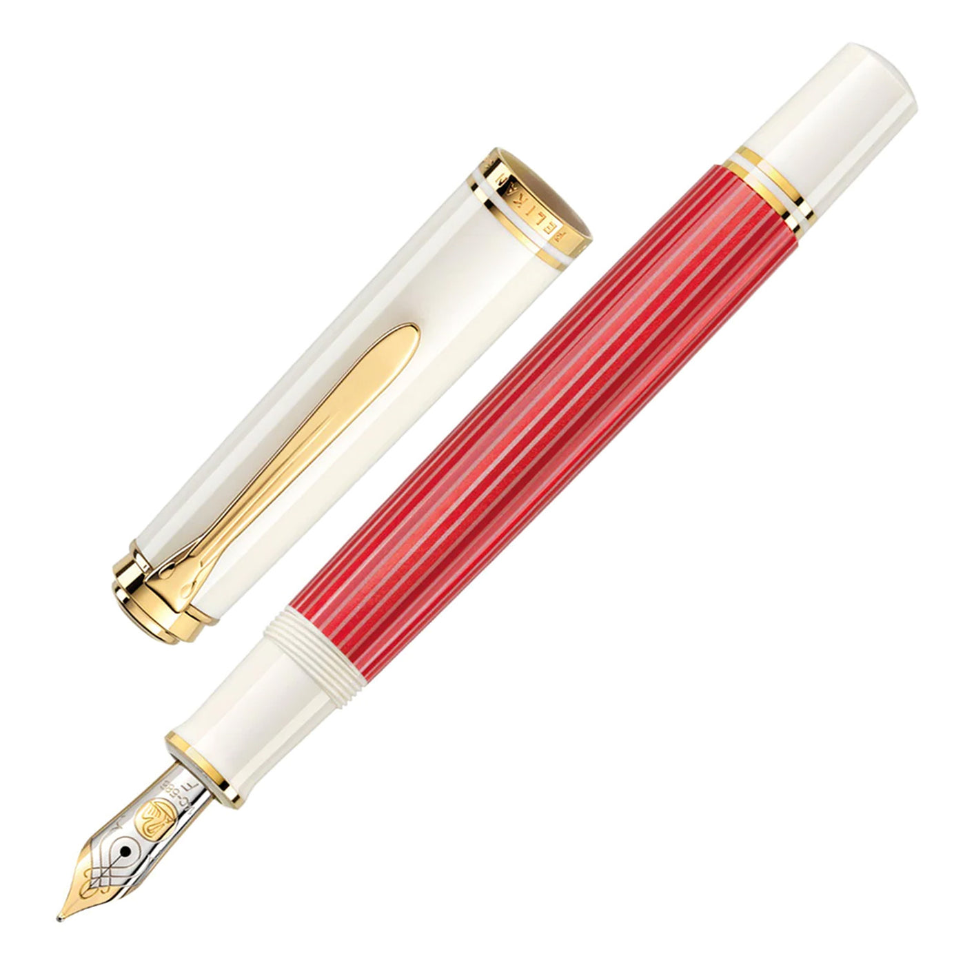 Pelikan M600 Fountain Pen - Red White GT (Special Edition) 1