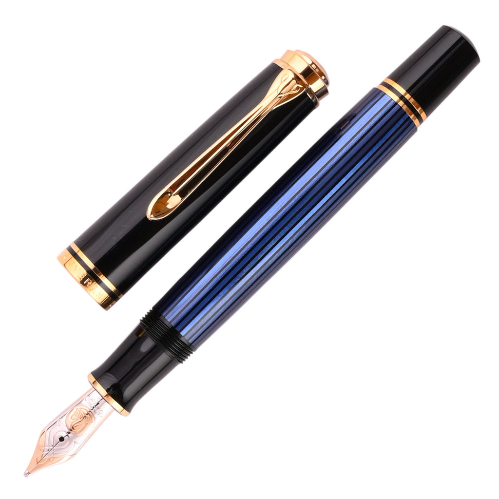 Pelikan M800 Fountain Pen - Black Blue GT