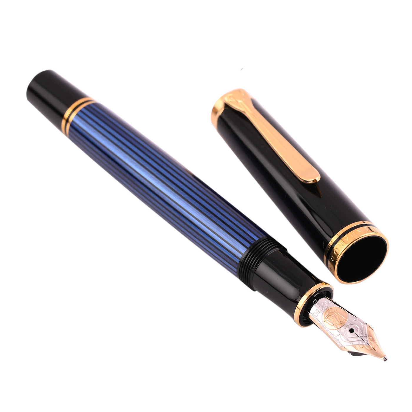 Pelikan M800 Fountain Pen - Black Blue GT 3