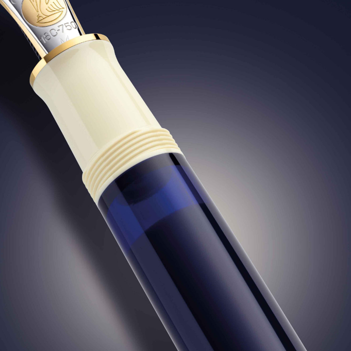 Pelikan M800 Fountain Pen - Cream Blue GT (Special Edition) 7