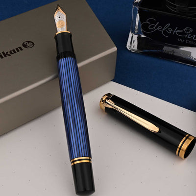 Pelikan M800 Fountain Pen - Black Blue GT 7