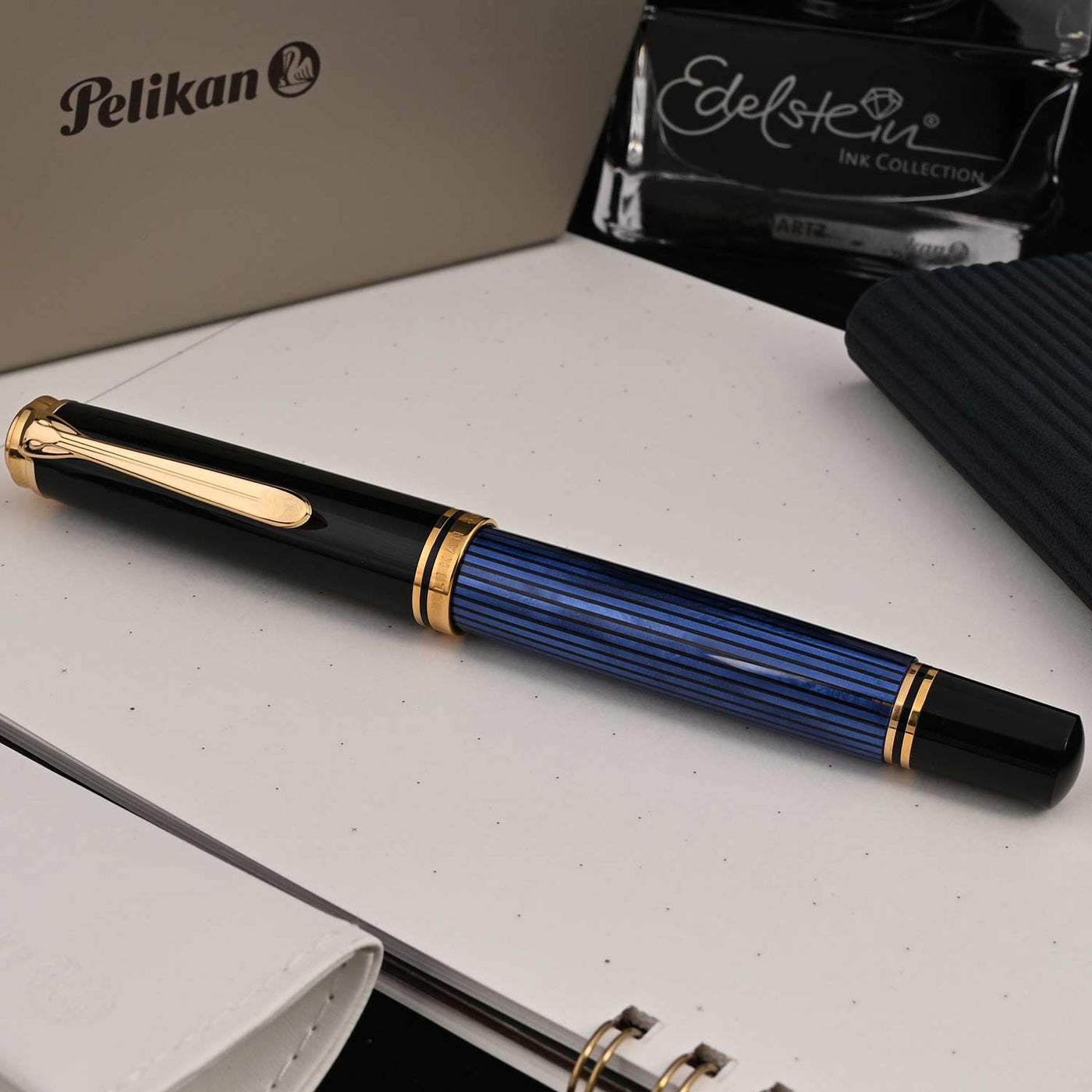 Pelikan M800 Fountain Pen - Black Blue GT 13